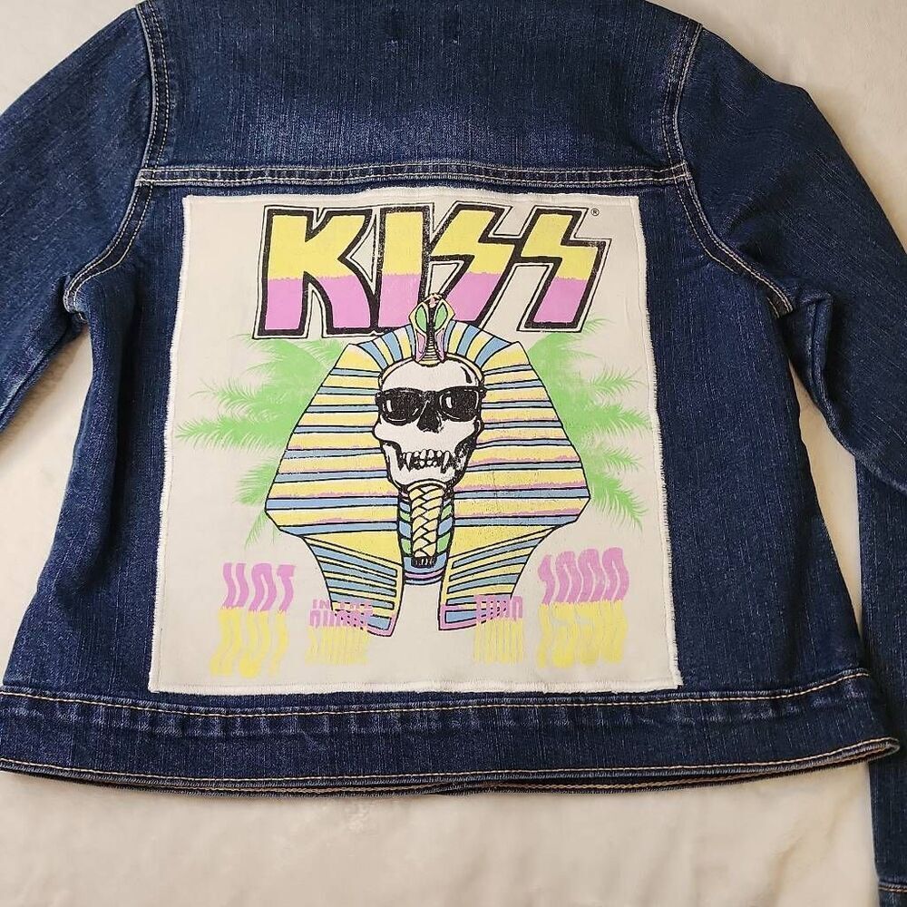 Kiss Upcycled Children's Place Denim Jacket Size XL